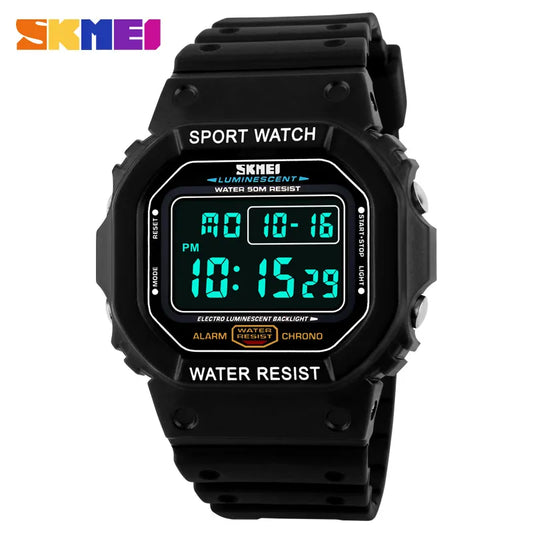 SKMEI New Fashion Digital Watch for Men Outdoor Sports Military Waterproof Watches Led Light Chronograph Alarm Wristwatches