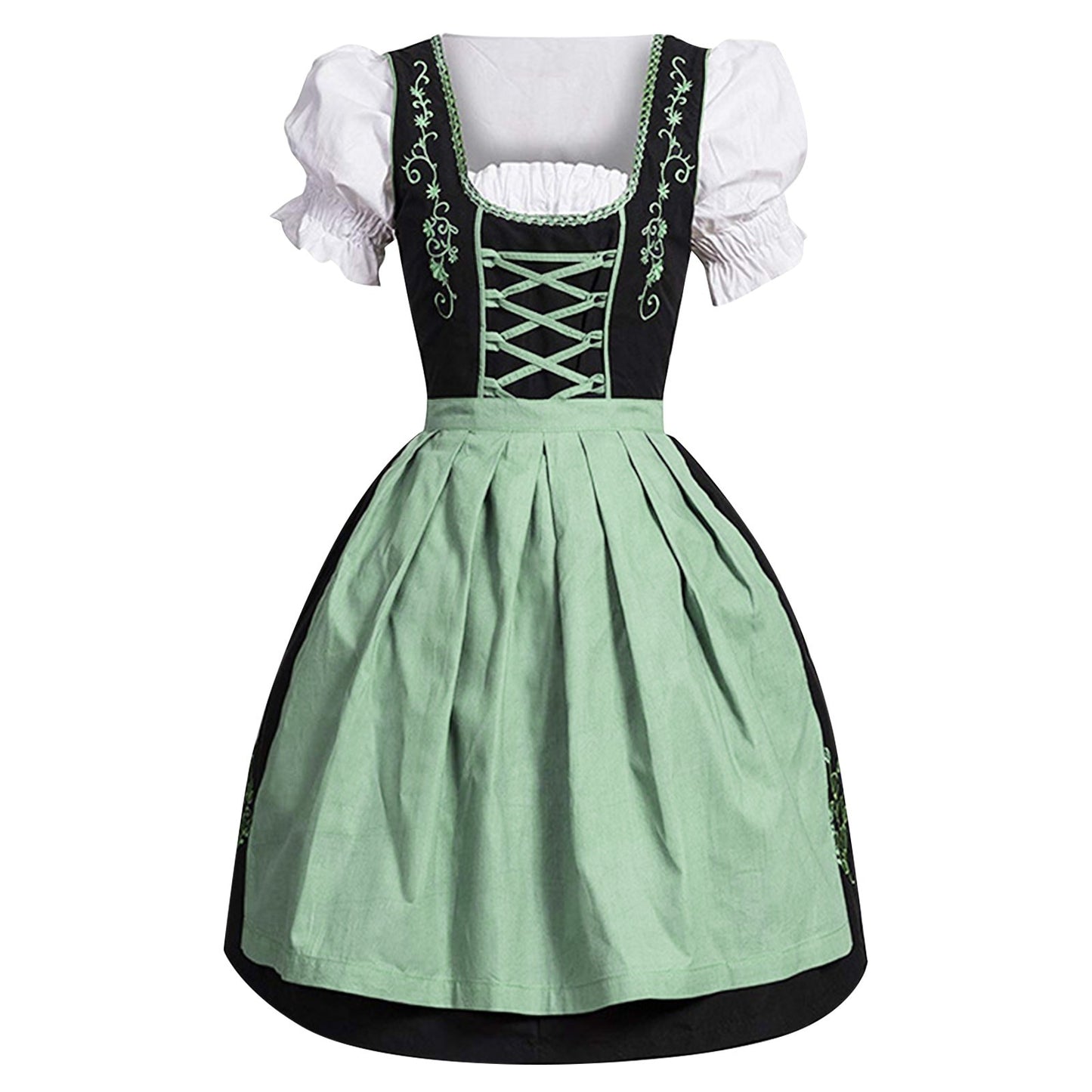 Ladies German Dirndl Dress Oktoberfest Dirndl Lace Up Festival Dress Oktoberfest Costume Cosplay Costume Party Plus Size Dress